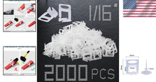 Load image into Gallery viewer, 2000 pcs 1/16" Tile Leveling System Clips - Perfect for DIY &amp; Pro Installers