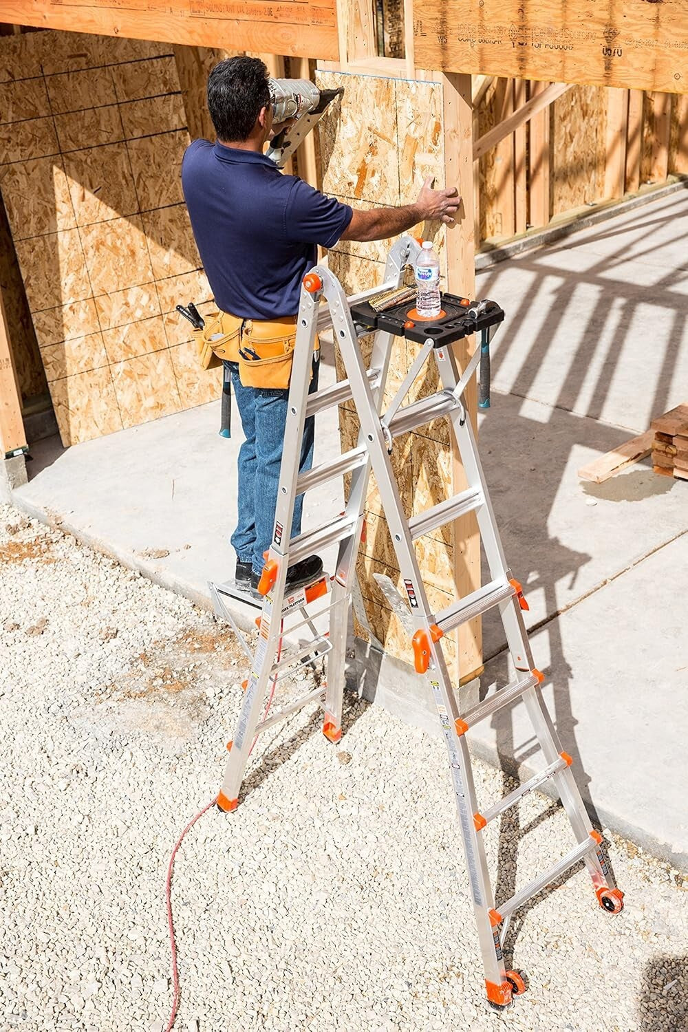 Safe Ladder Work Platform with 375 lbs Capacity - Ideal for All Your Projects