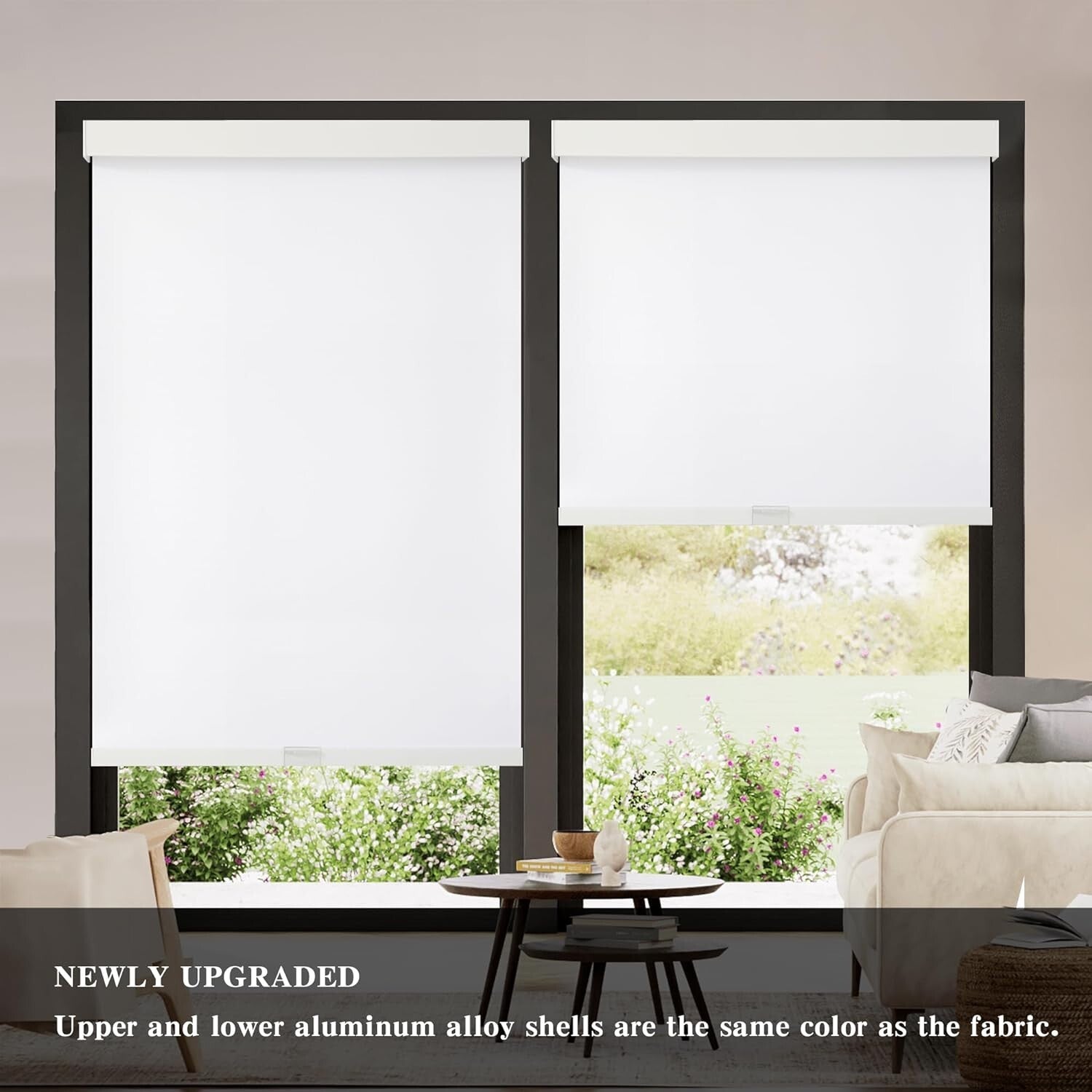 Innovative Free-Stop Thermal Insulated Roller Shades – UV Protection & Valance