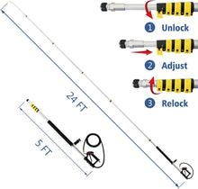 Load image into Gallery viewer, Lightweight 24 FT Pressure Washer Extension Wand with Brush Head &amp; Hose Adapters