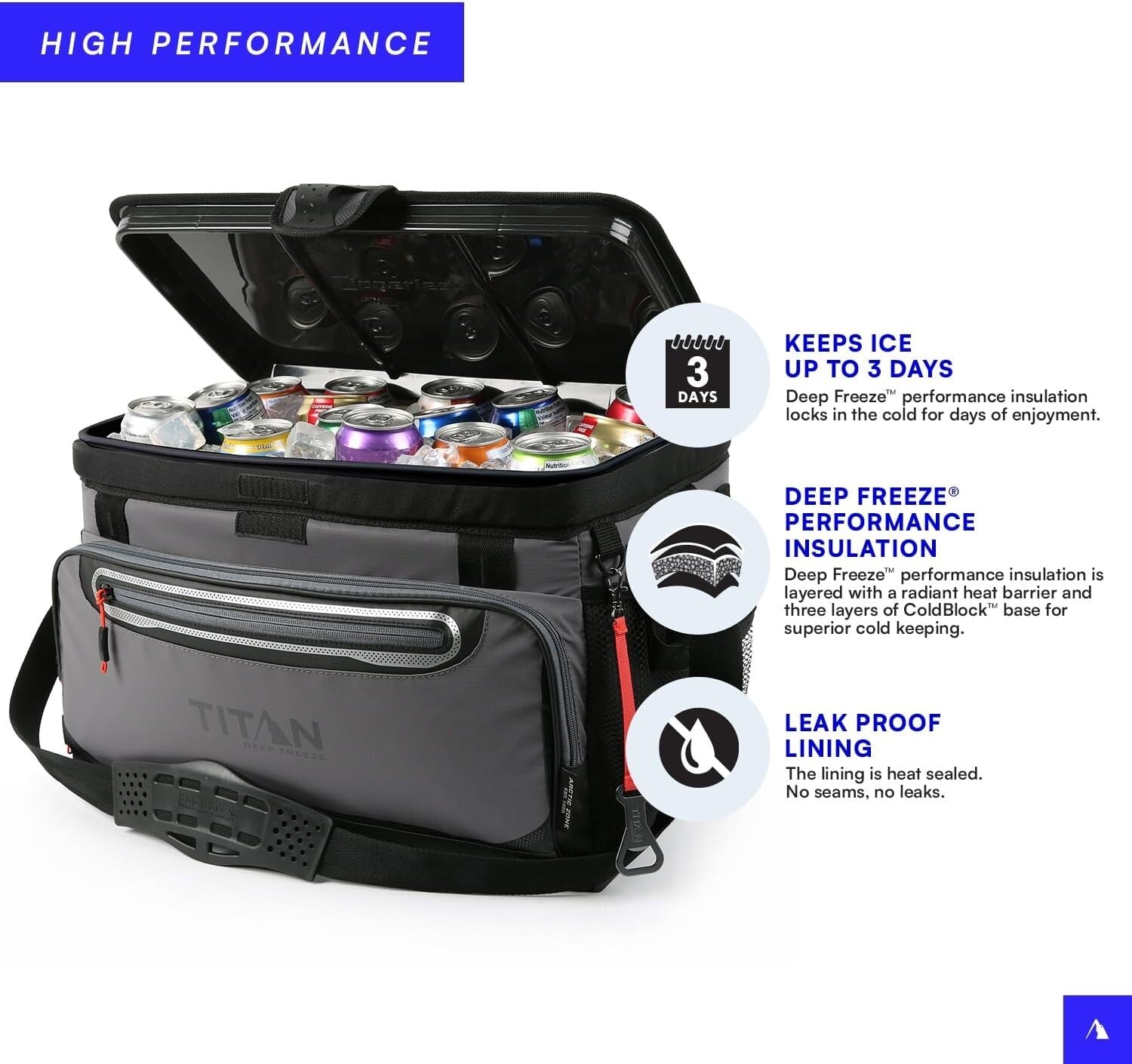 Arctic Zone 48 Can Zipperless HardBody Cooler with Deep Freeze Insulation