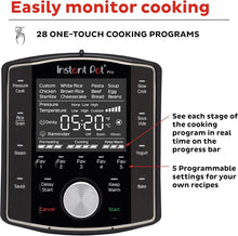 Load image into Gallery viewer, Instant Pro 8 QT Multi-Cooker - Black Stainless Steel with Safety Features