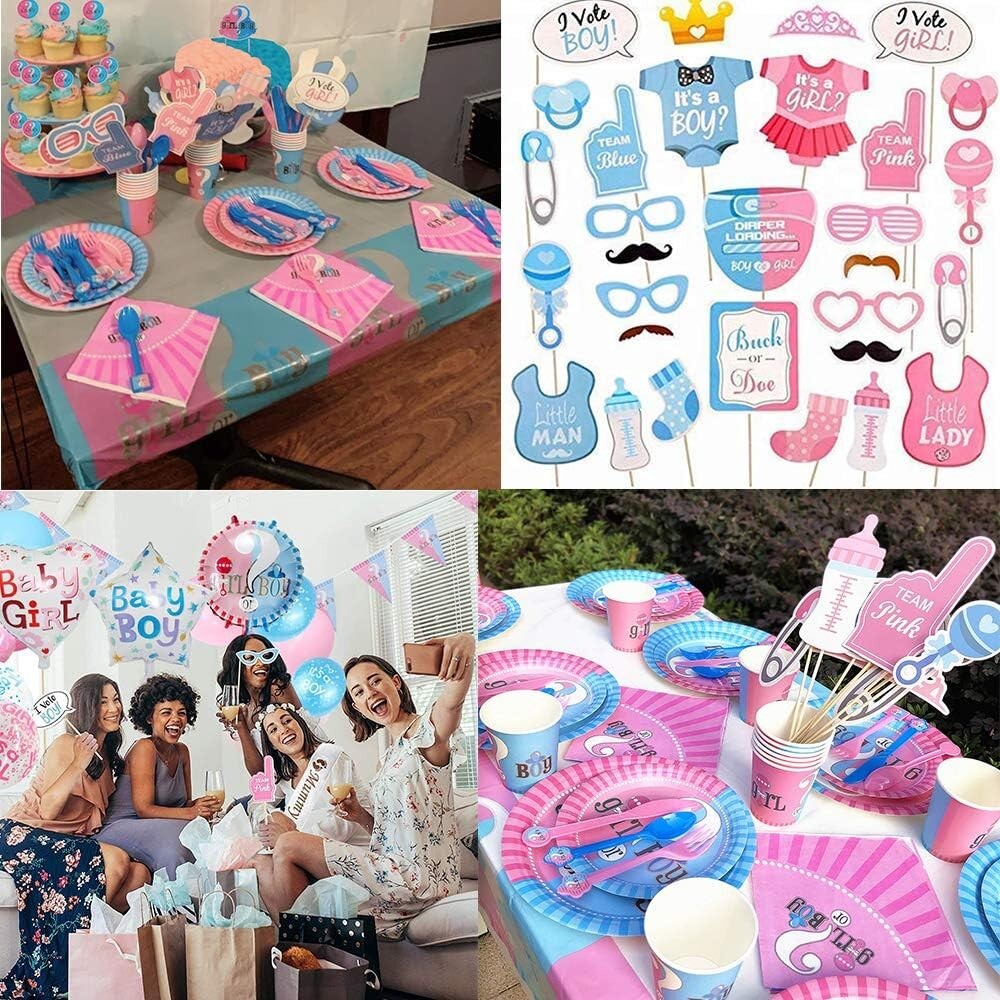 All-in-One Gender Reveal Supplies Set - 563 Pieces for Unforgettable Memories