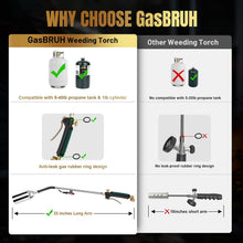 Load image into Gallery viewer, 1,200,000 BTU Propane Weed Torch Kit with 30-Inch Flame for Eco-Friendly Weeding