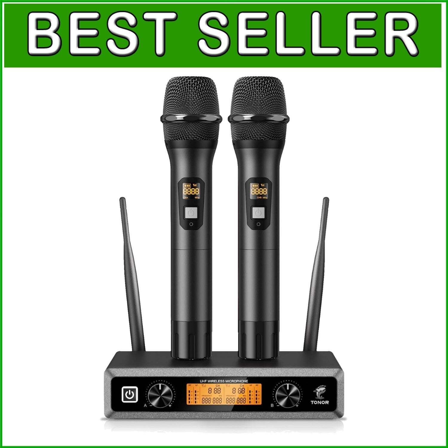 All-Metal Wireless Karaoke Microphone Set - Crystal Clear Sound for Any Occasion