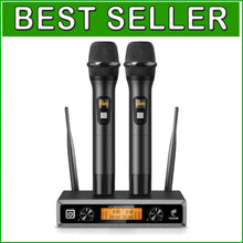 Load image into Gallery viewer, All-Metal Wireless Karaoke Microphone Set - Crystal Clear Sound for Any Occasion