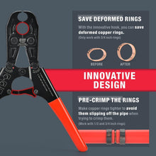 Load image into Gallery viewer, iCrimp PEX Crimping Tool for 1/2 &amp; 3/4-Inch Copper Rings - ASTM F1807 Compliant