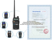 Load image into Gallery viewer, Lightweight Dual Band UHF/VHF Radio Set - 3 Pack with Rechargeable Batteries