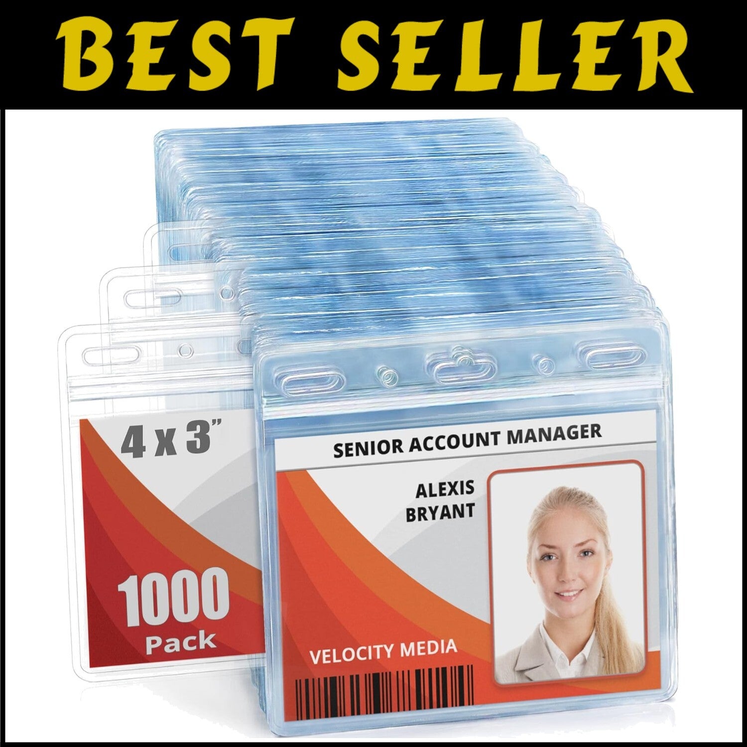 Dependable Clear Card Protector 1000 Pack, 4x3 Inches, Safe Materials & Quality