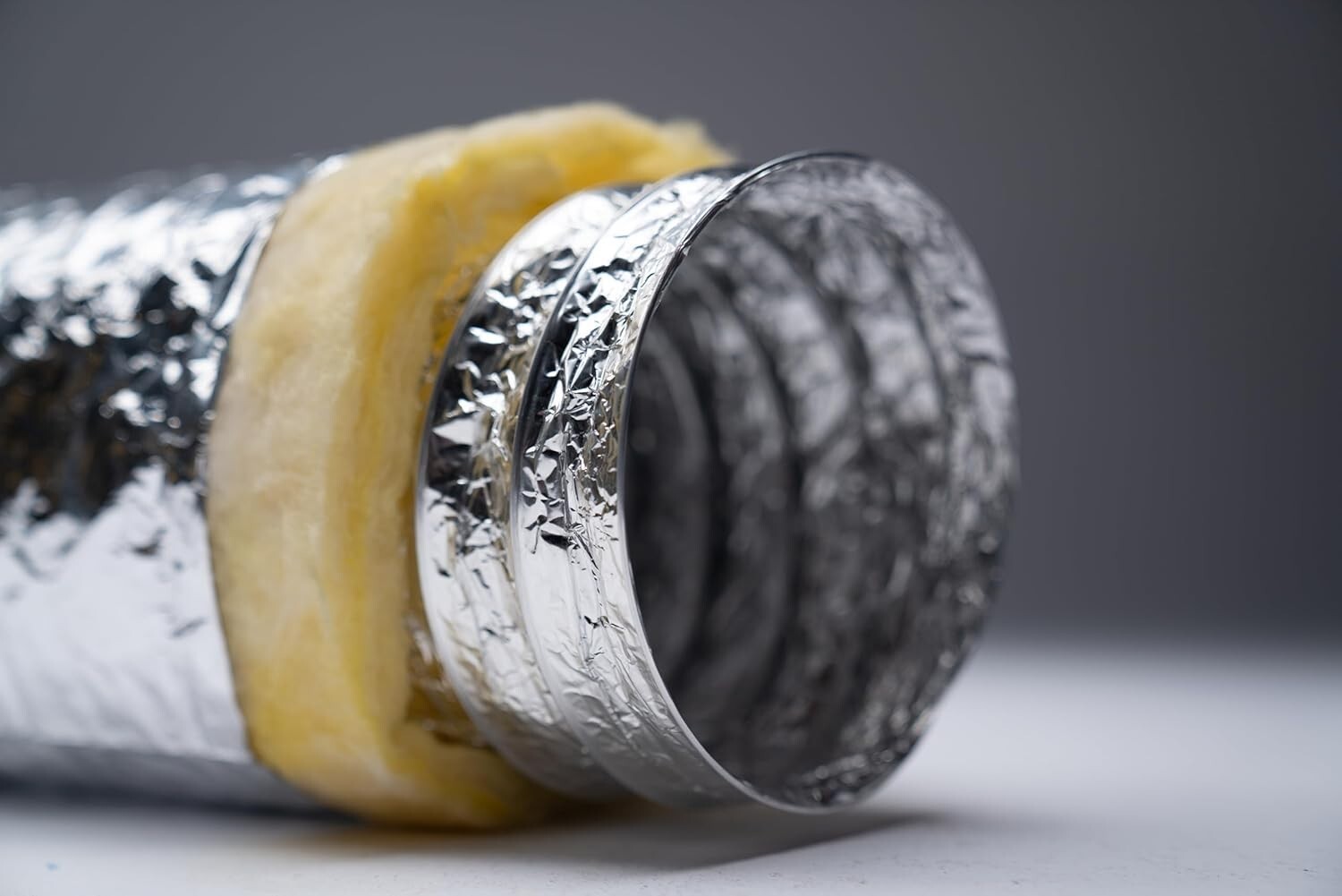 4-Inch Heavy-Duty Insulated Aluminum Duct Pipe - 25 Feet Long for HVAC Systems