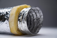 Load image into Gallery viewer, 4-Inch Heavy-Duty Insulated Aluminum Duct Pipe - 25 Feet Long for HVAC Systems