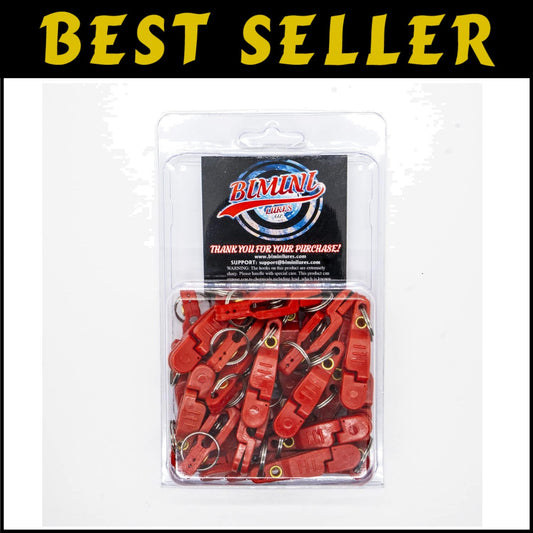 Corrosion-Resistant 25 Red Drop Shape Fishing Clips for Outriggers & Downriggers