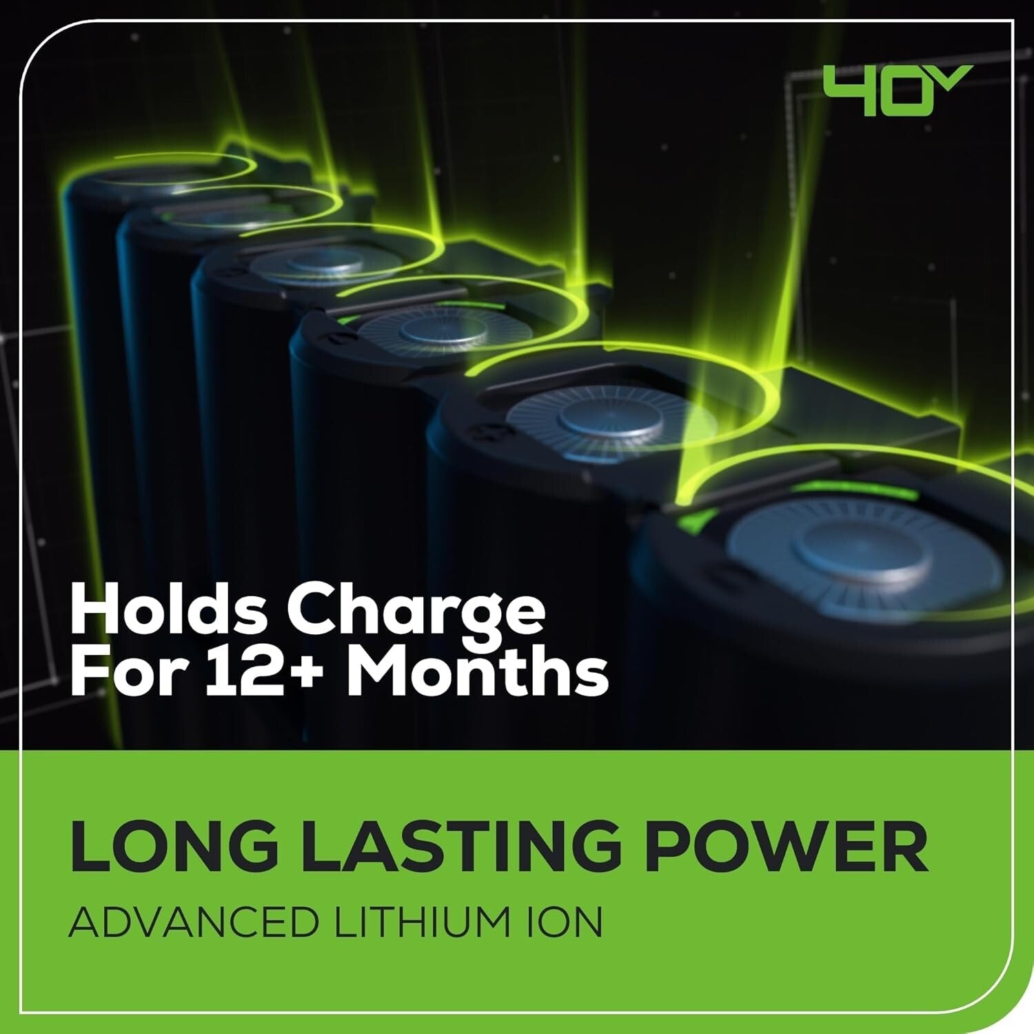 Efficient 40V Cordless Lawn Mower - Lightweight, Quick Start, 45-Minute Runtime