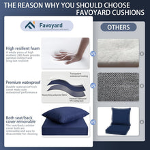 Load image into Gallery viewer, Elegant 24x24 Inch Outdoor Seat Cushion - Waterproof, Fade-Proof &amp; Comfortable