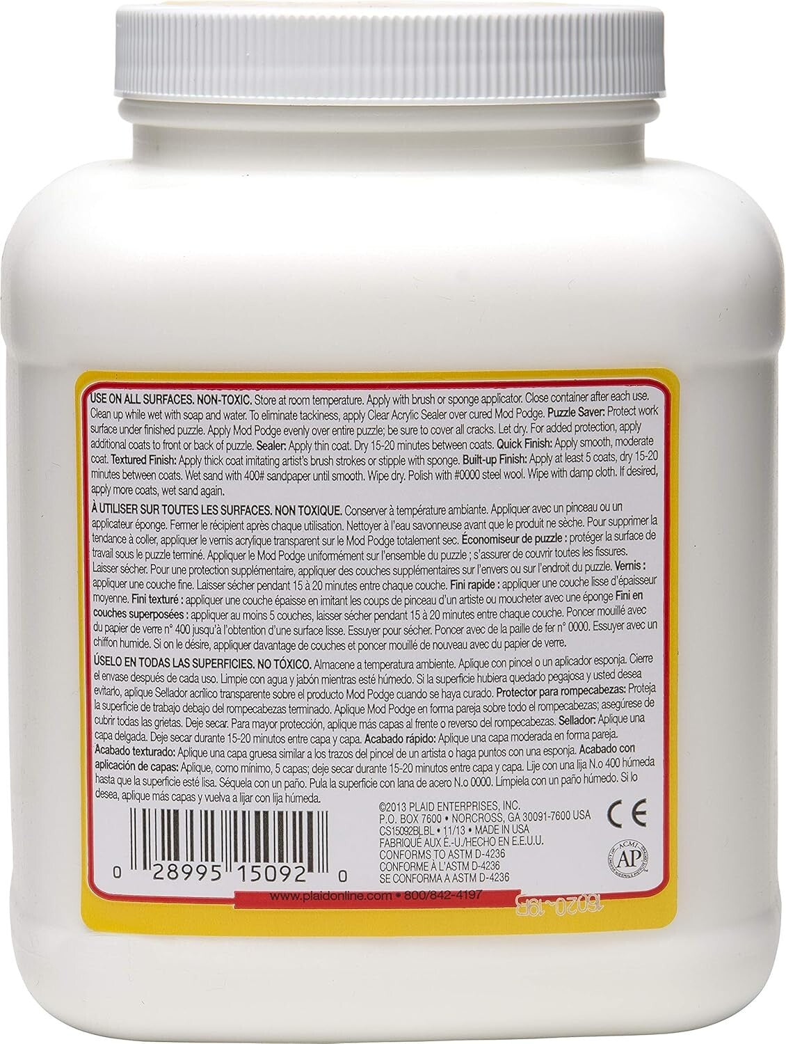 Durable Matte Craft Sealer & Glue - 64 oz., Perfect for DIY Projects & Décor