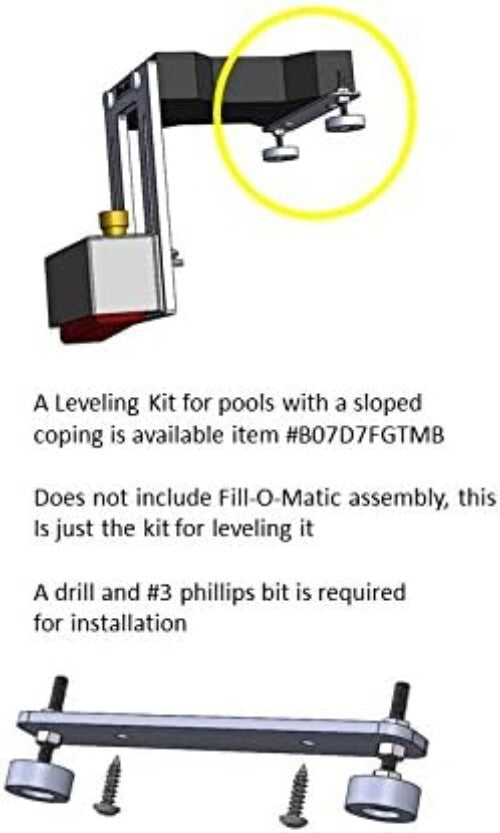 Durable Automatic Pool Fill Valve - 100% Rubber Base & Stainless Steel Hardware