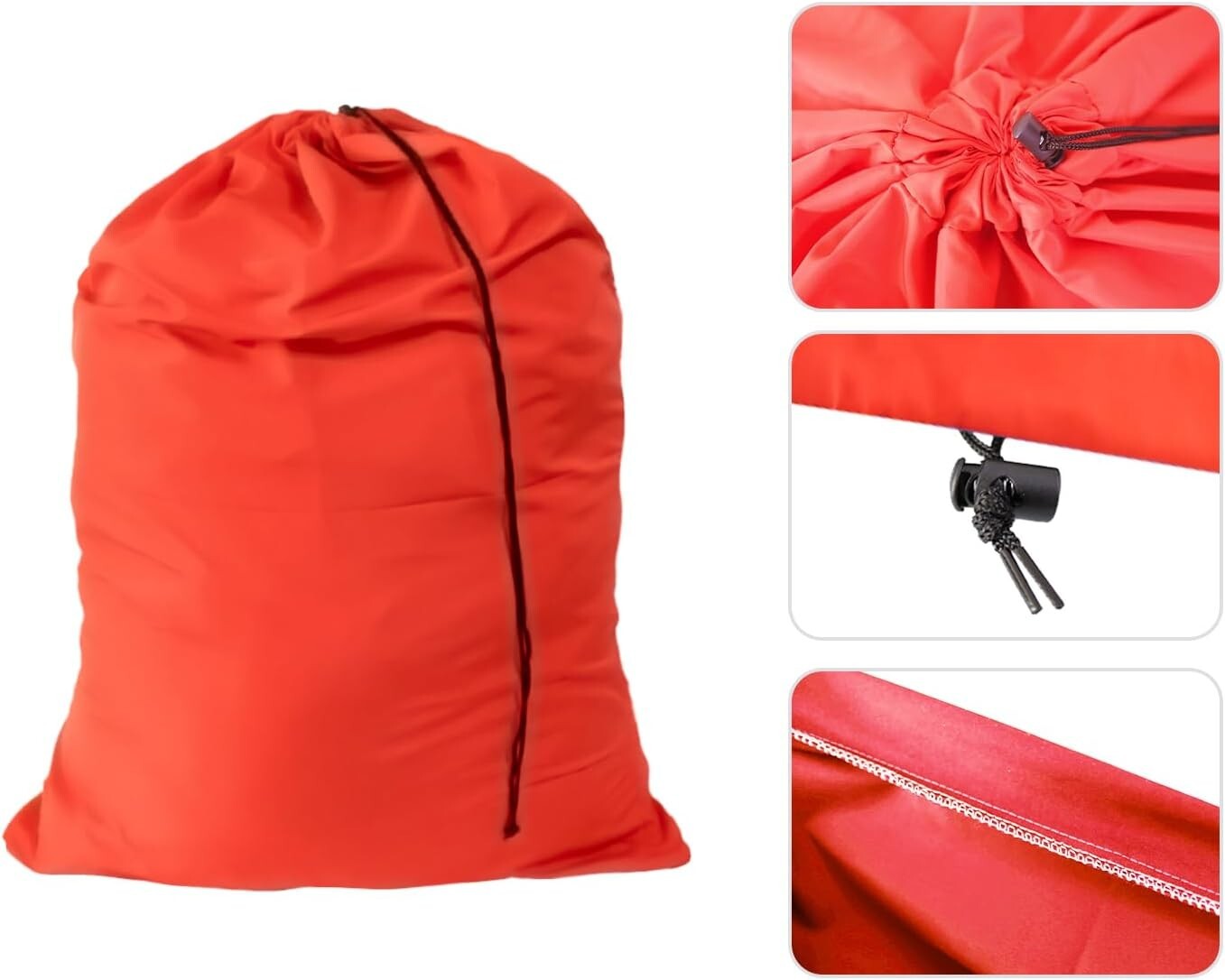 Durable Extra Large Nylon Laundry Bags with Drawstring - 12 Pack in Mixed Colors