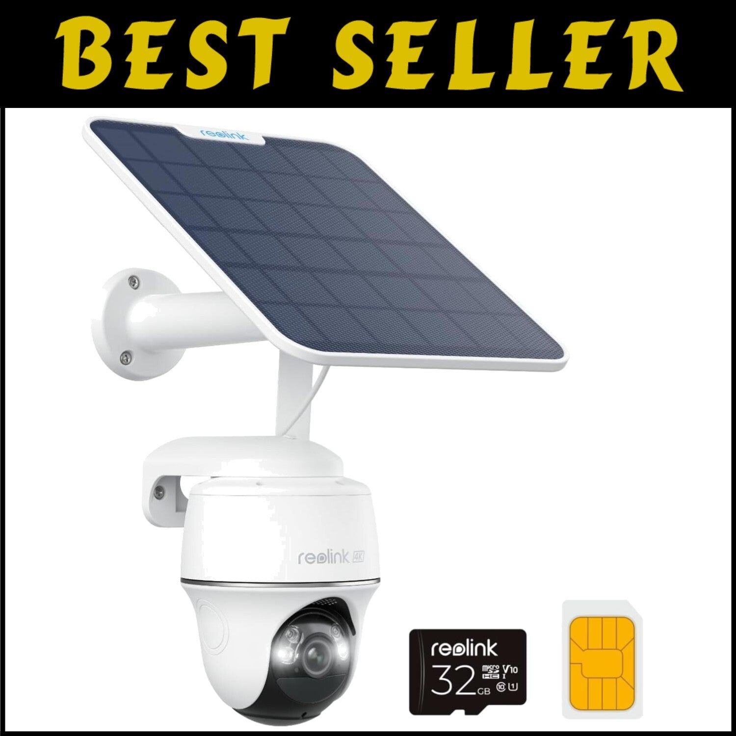 All-in-One 4K LTE Solar Security Camera - Motion Alerts, Wireless, Waterproof