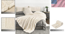 Load image into Gallery viewer, All-Season Twin XL Faux Fur Blanket 63" x 90" - Stylish Bohemian Comfort