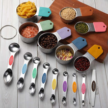 Load image into Gallery viewer, Magnetic Measuring Tools Set - 7 Cups &amp; 8 Spoons in Vibrant Colors for Easy Use