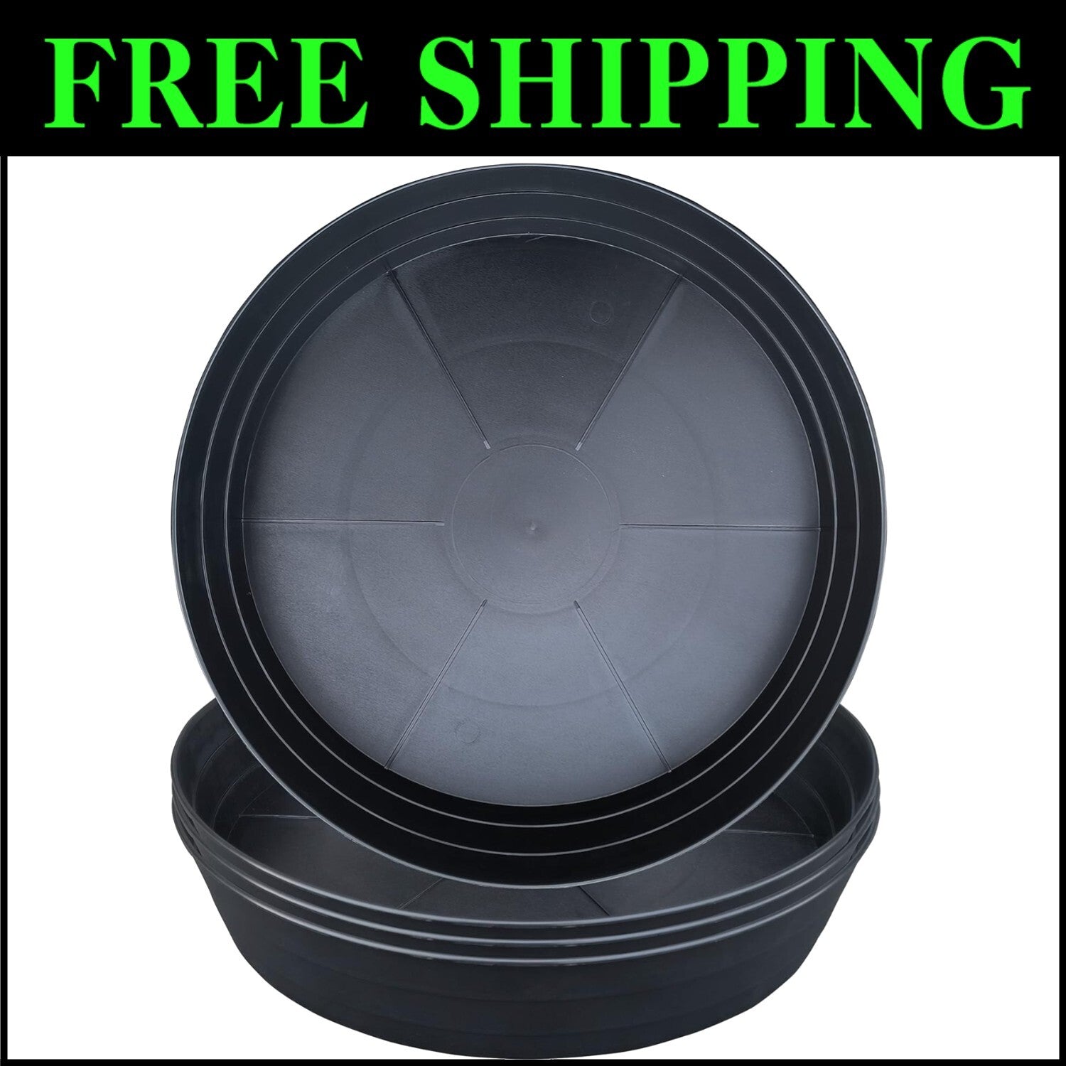 Durable 16-Inch Plant Saucers - Protect Surfaces with Sturdy Drainage Trays