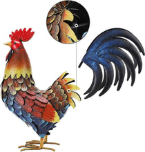 Load image into Gallery viewer, Unique Handmade Rooster Decor - Water Resistant Metal Yard Art for All Seasons