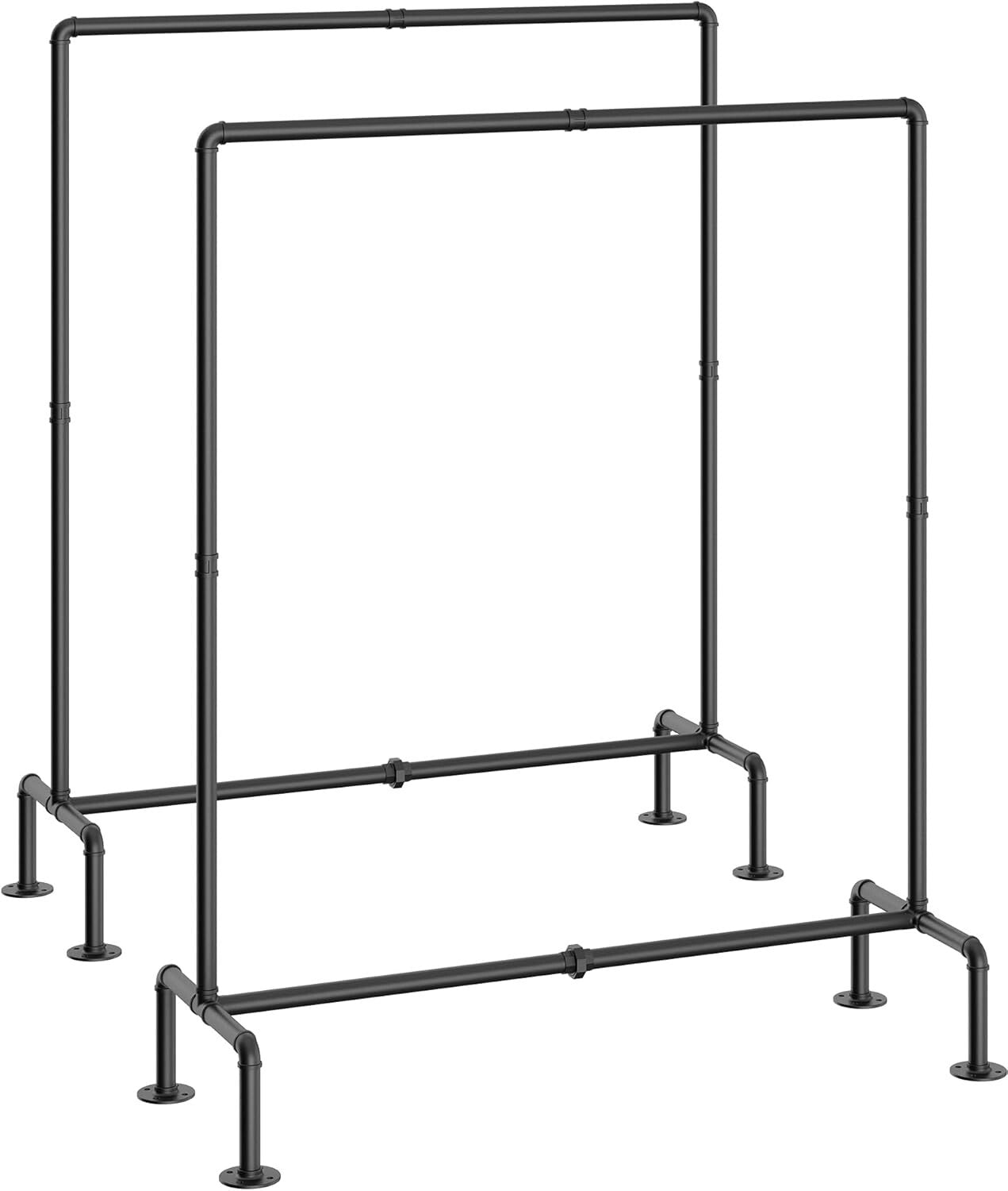 Detachable Industrial Clothing Rack with Stable Feet - Double the Storage Style