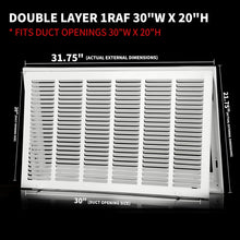 Load image into Gallery viewer, Durable 30''x20'' HVAC Return Vent Cover - Powder Coated Steel and Easy Install