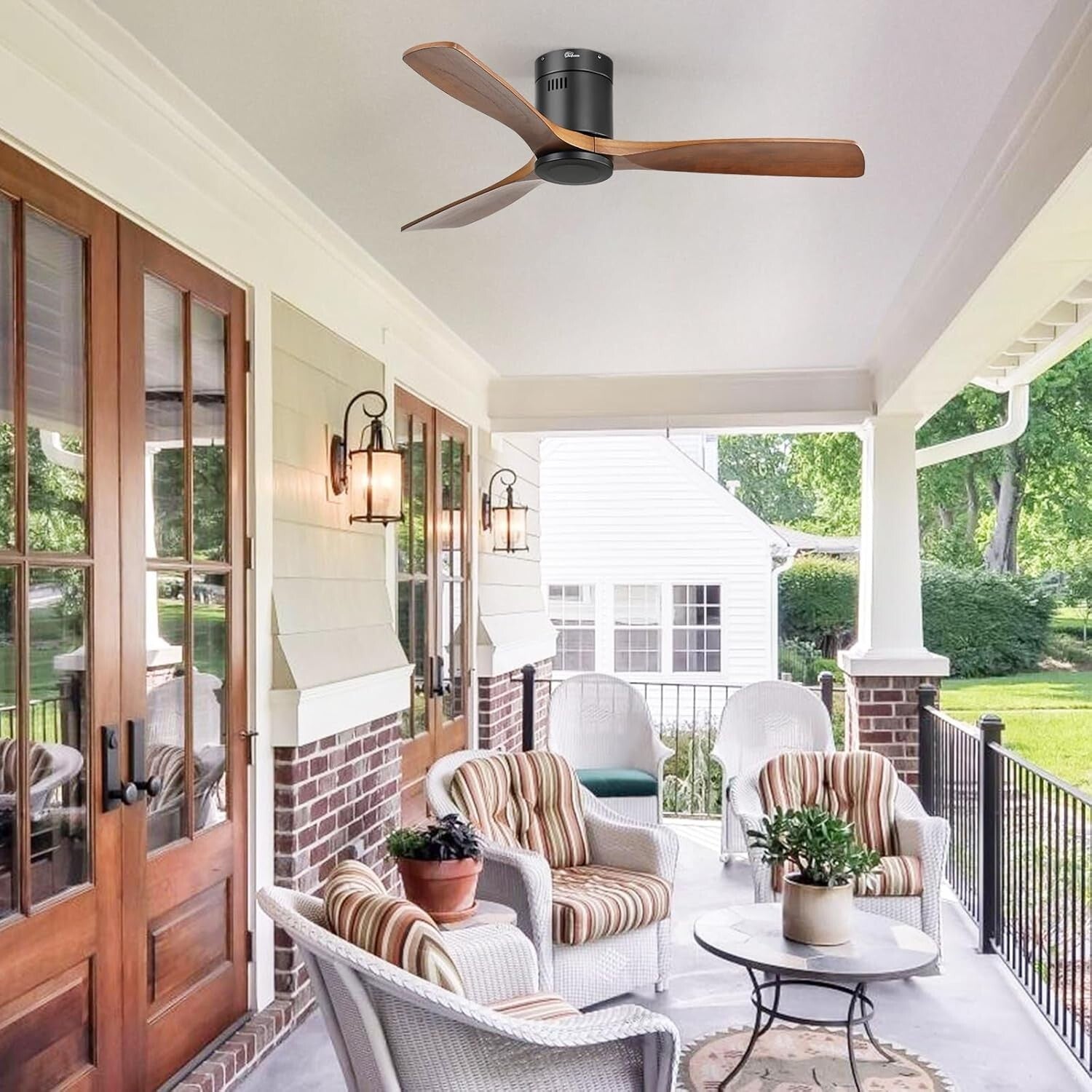 Reversible 52-Inch Ceiling Fan with Remote - Enhance Your Indoor/Outdoor Space