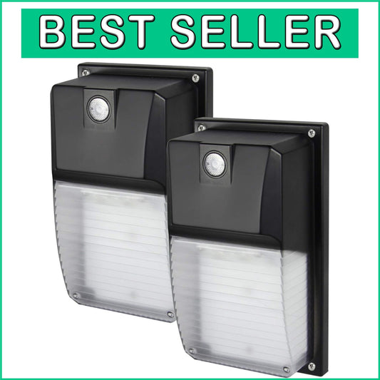 18W Waterproof LED Wall Pack Lights for Garage & Porch 2-Pack, 5000K Brightness