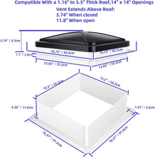 Load image into Gallery viewer, Smart RV Roof Vent Fan - Smoke-Colored with Transparent Blades for Brightness