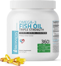 Load image into Gallery viewer, Omega-3 Fish Oil Formula - Supports Heart, Brain &amp; Joint Health, 360 Softgels
