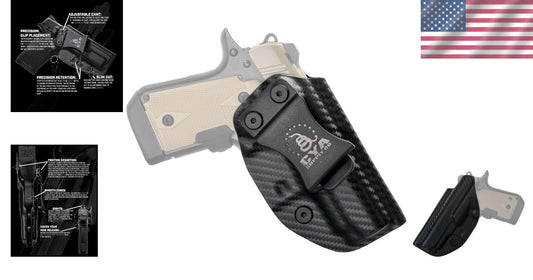 Veteran-Owned IWB Kimber Micro 9 Holster - Adjustable Retention & Angle Features