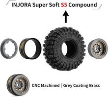 Load image into Gallery viewer, Precision-Machined 1.0 Beadlock Wheel Tire Set for Superior Crawler Stability