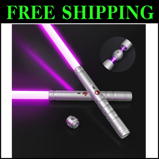 Dual-Function Lightsaber with 12 RGB Colors and Metallic Hilt - Combat Ready