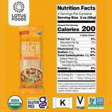 Load image into Gallery viewer, Organic Gluten-Free Brown Rice Pad Thai Noodles - Authentic Flavor Pack of 8