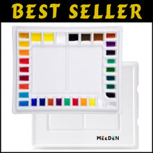 Load image into Gallery viewer, 33-Well Ceramic Watercolor Palette with Lid: Professional Durable Mixing Tray