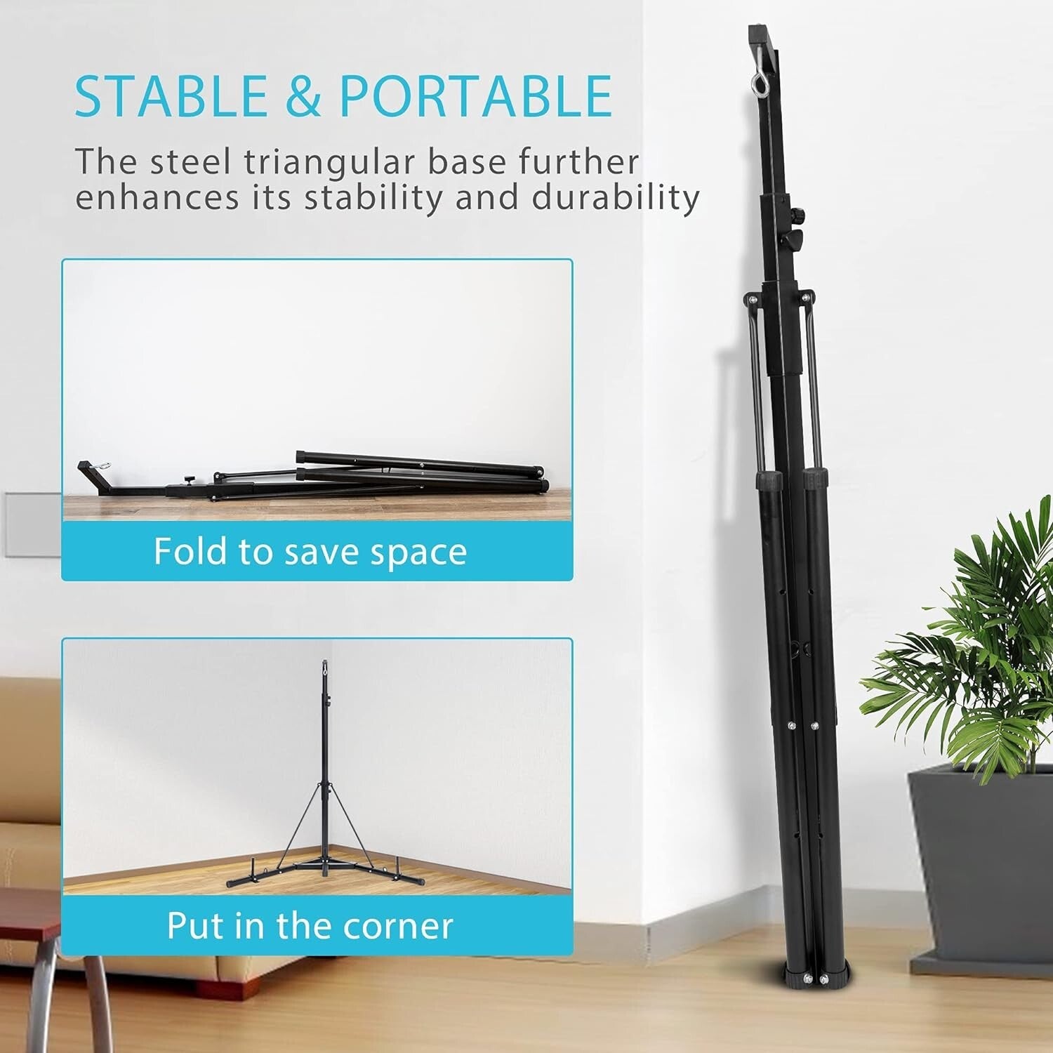 Sturdy Adjustable Boxing Bag Rack - Perfect for Home Fitness & MMA Training