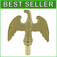 Load image into Gallery viewer, Durable Aluminum Gold Eagle Flagpole Topper - 7.5-Inch with Removable Adapter