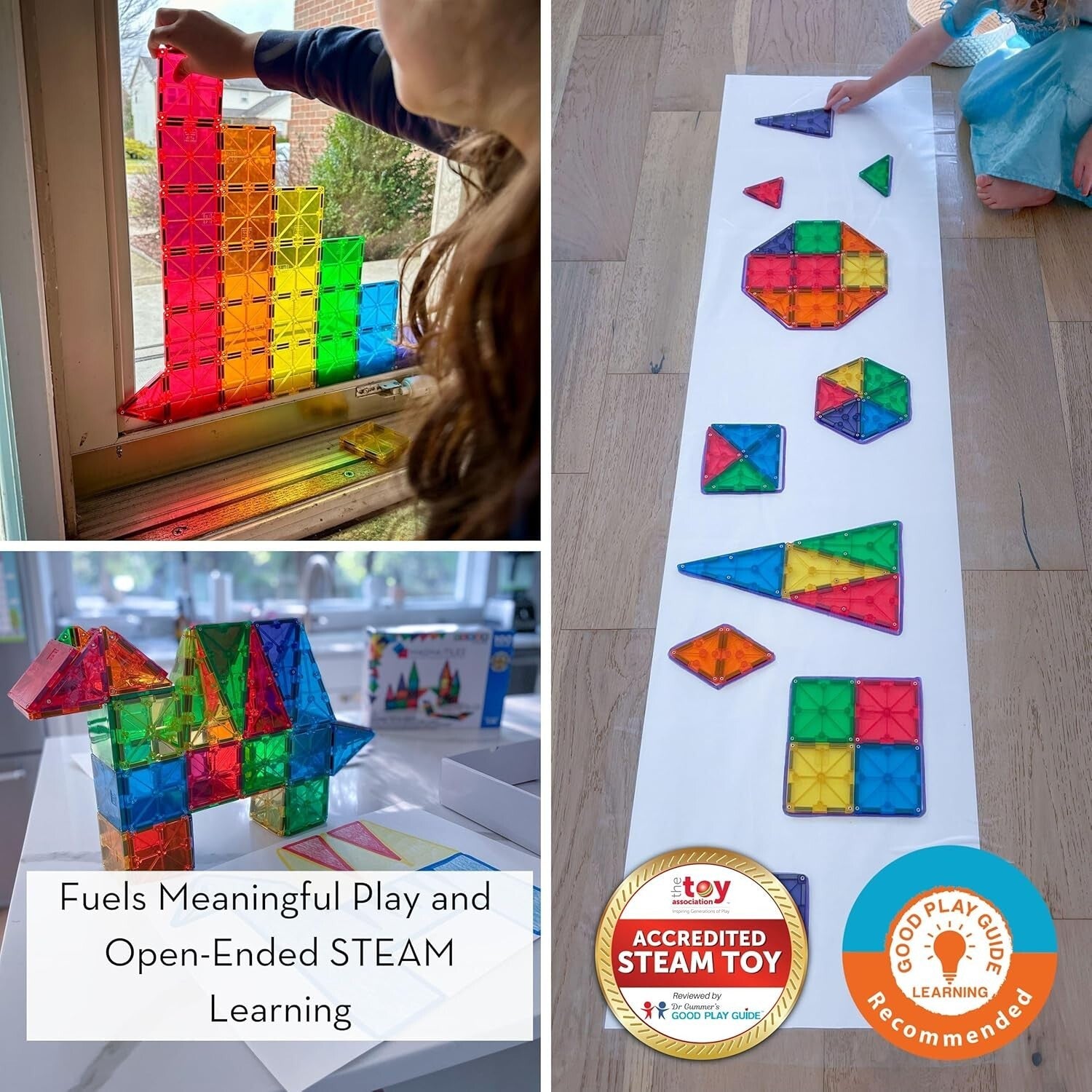 Classic 100-Piece Magnetic Building Set for Creative Learning - All Ages