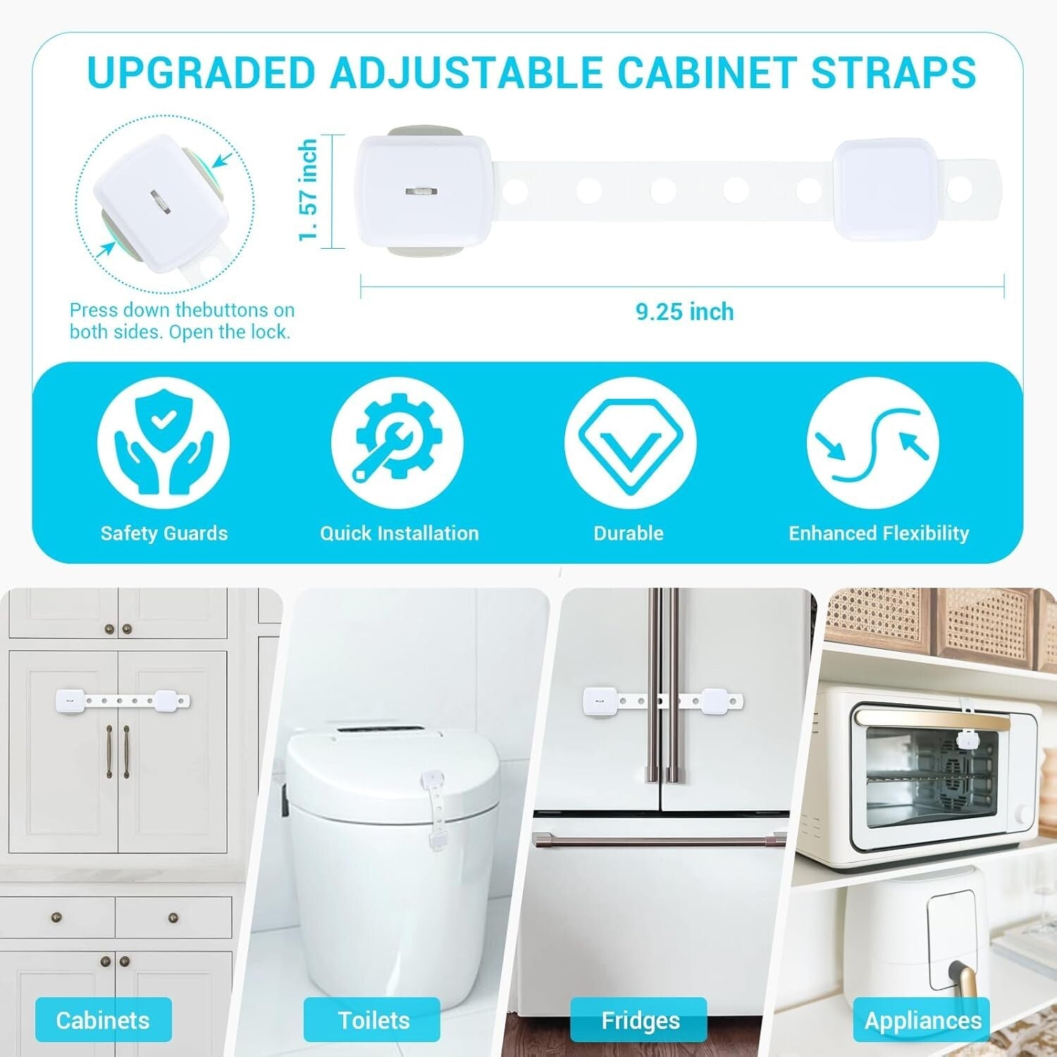 Child Safety Made Easy: 105 Pack Baby Proofing Kit with Corner Guards & Locks