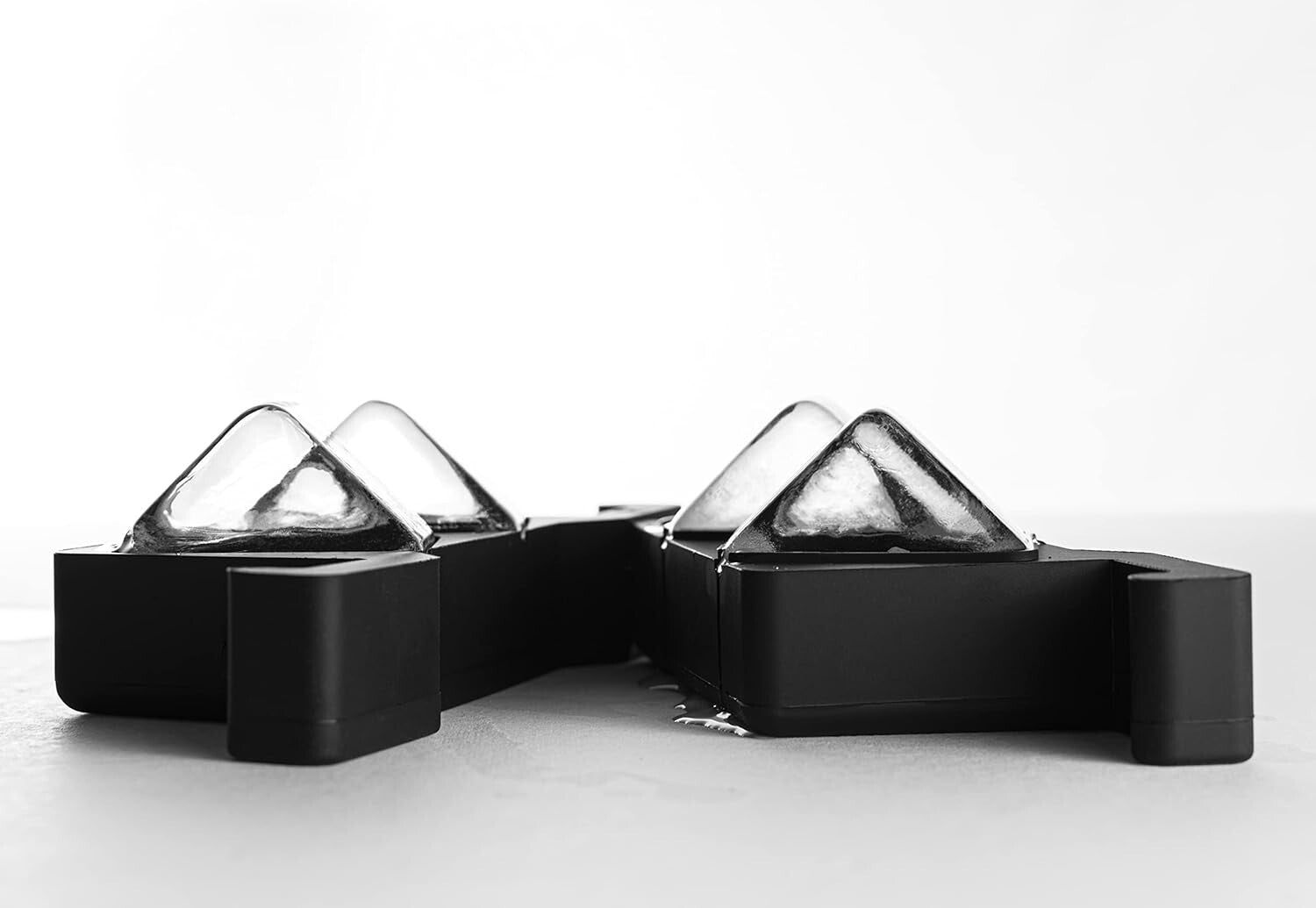 Directional Freezing Ice Cube Mold - Makes 4 Clear, Dilution-Free Whiskey Cubes