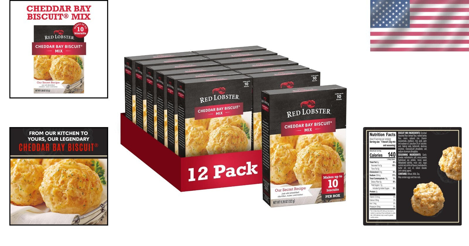 Cheddar Bay Biscuit Mix (Pack of 12) - Just Add Cheddar for Delicious Biscuits!