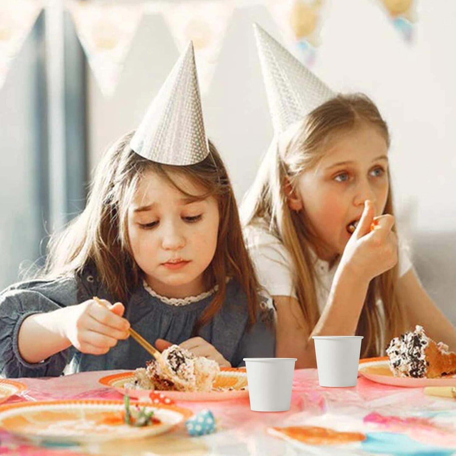 BPA-Free 2 oz White Paper Cups for Hot/Cold Drinks - 1440 Count Disposable Pack