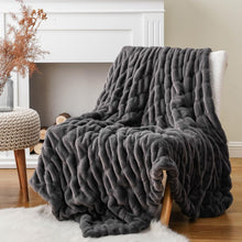 Load image into Gallery viewer, Soft and Stylish 50”x60” Faux Fur Throw Blanket - Elegant Design for All Seasons