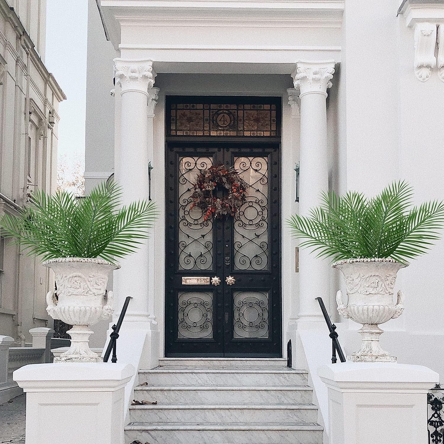 Decorative 40 Pcs Palm Leaves - Durable Fake Fronds for Lush Arrangements