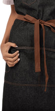 Load image into Gallery viewer, Versatile Denim Bib Apron for Cooking &amp; Serving - 4 Pockets, Adjustable Fit