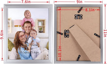 Load image into Gallery viewer, Bulk Set of 12 Glossy 8x10 Silver Frames - Ideal for Collages or Displays