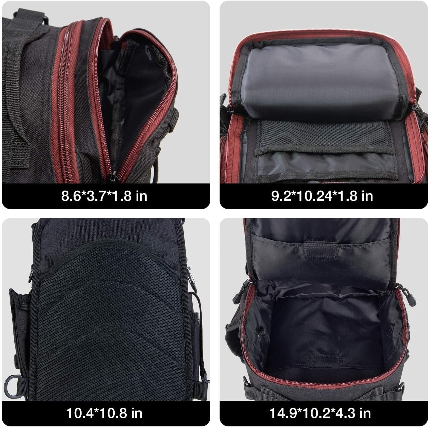 Water-Resistant Outdoor Sling Bag for Fishing - Multiple Compartments & Comfort