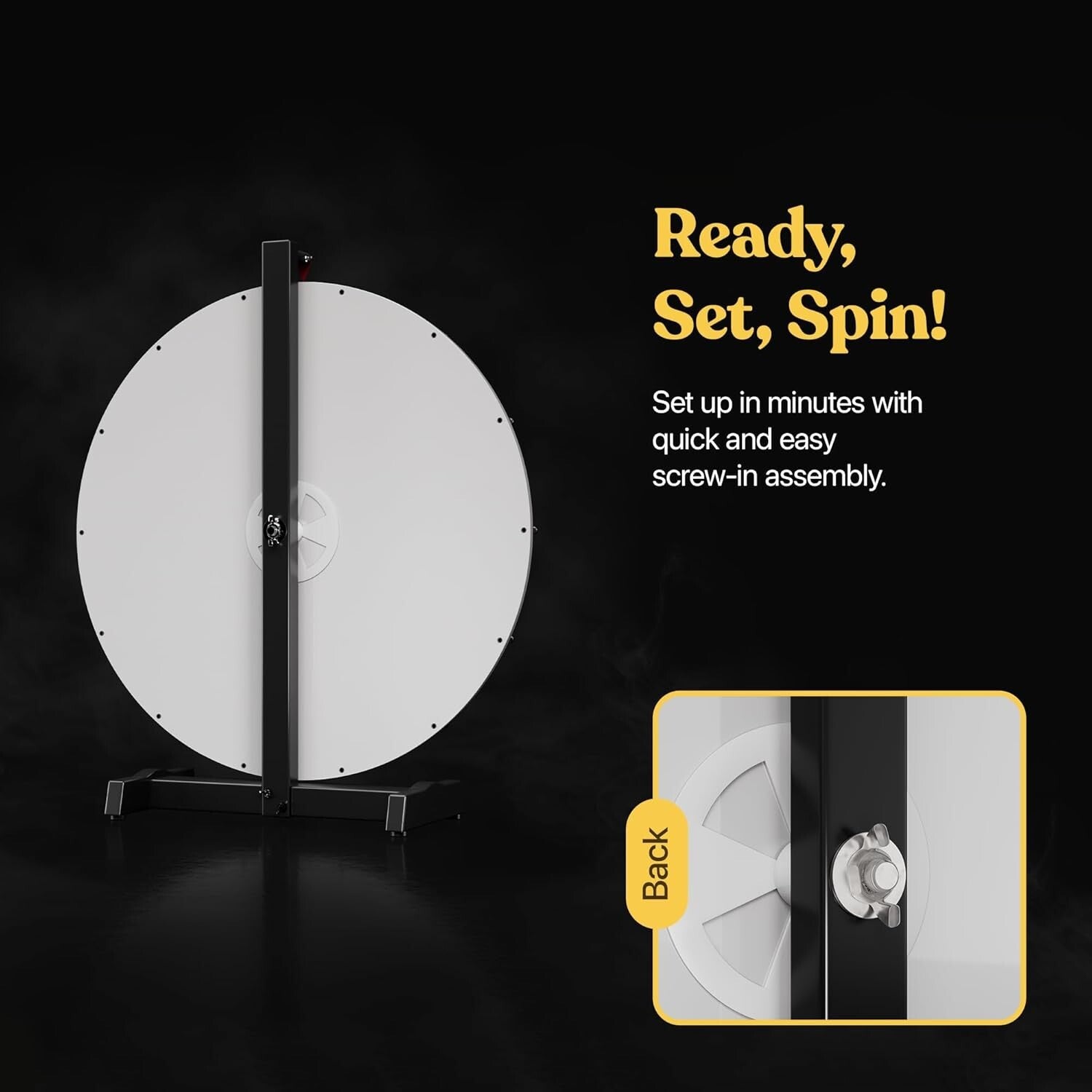 Durable 14-Slot Prize Wheel with Smooth Spin - Ideal for Carnivals & Trade Shows